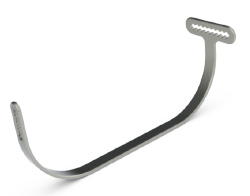 Pectus bar with built in stabilizer